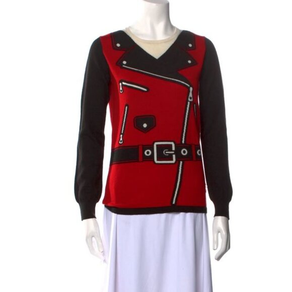 Love Moschino Wool-Blend Moto Sweater, sz XS - Picture 2 of 11